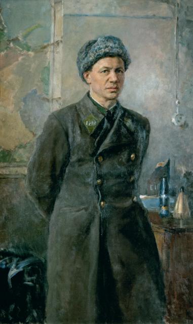 Серов В.А. Портрет полкового комиссара В.И.Цветкова. 1942 Серов В.А. Портрет полкового комиссара В.И.Цветкова. 1942